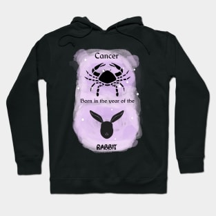 Cancer Born In The Year of the Rabbit Hoodie